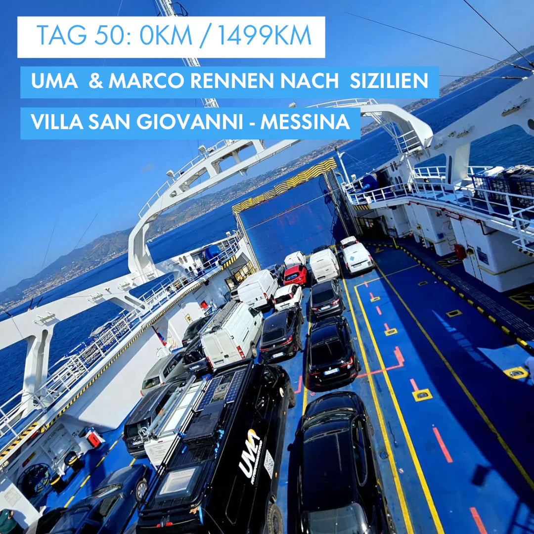 Tag 50: Amunì compà, Uma & Marco rennen nach Sizilien!: 0km von Villa San Giovanni nach Messina