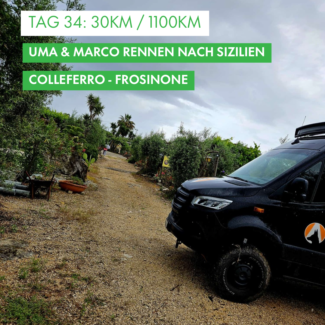 Tag 34: Amunì compà, Uma & Marco rennen nach Sizilien!: 30km von Colleferro nach Frosinone
