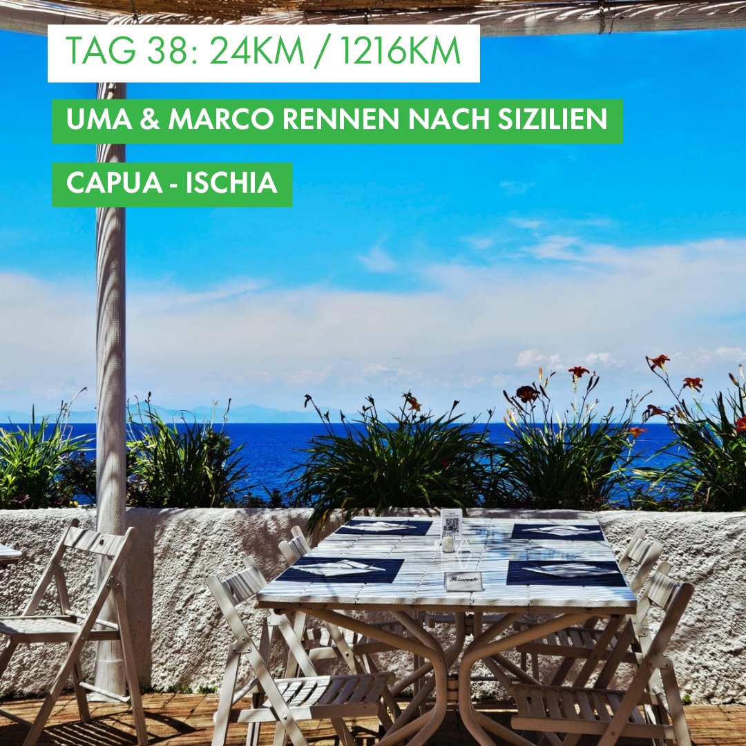 Tag 38: Amunì compà, Uma & Marco rennen nach Sizilien!: 24.1km von Capua nach Ischia