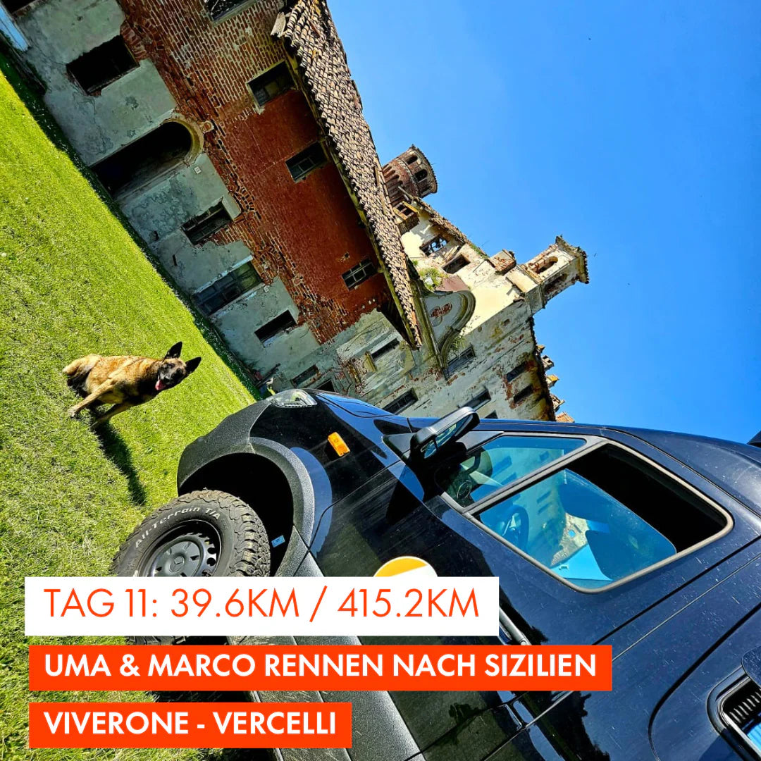 Tag 11: Amunì compà, Uma & Marco rennen nach Sizilien!: 39.6km von Viverone nach Vercelli