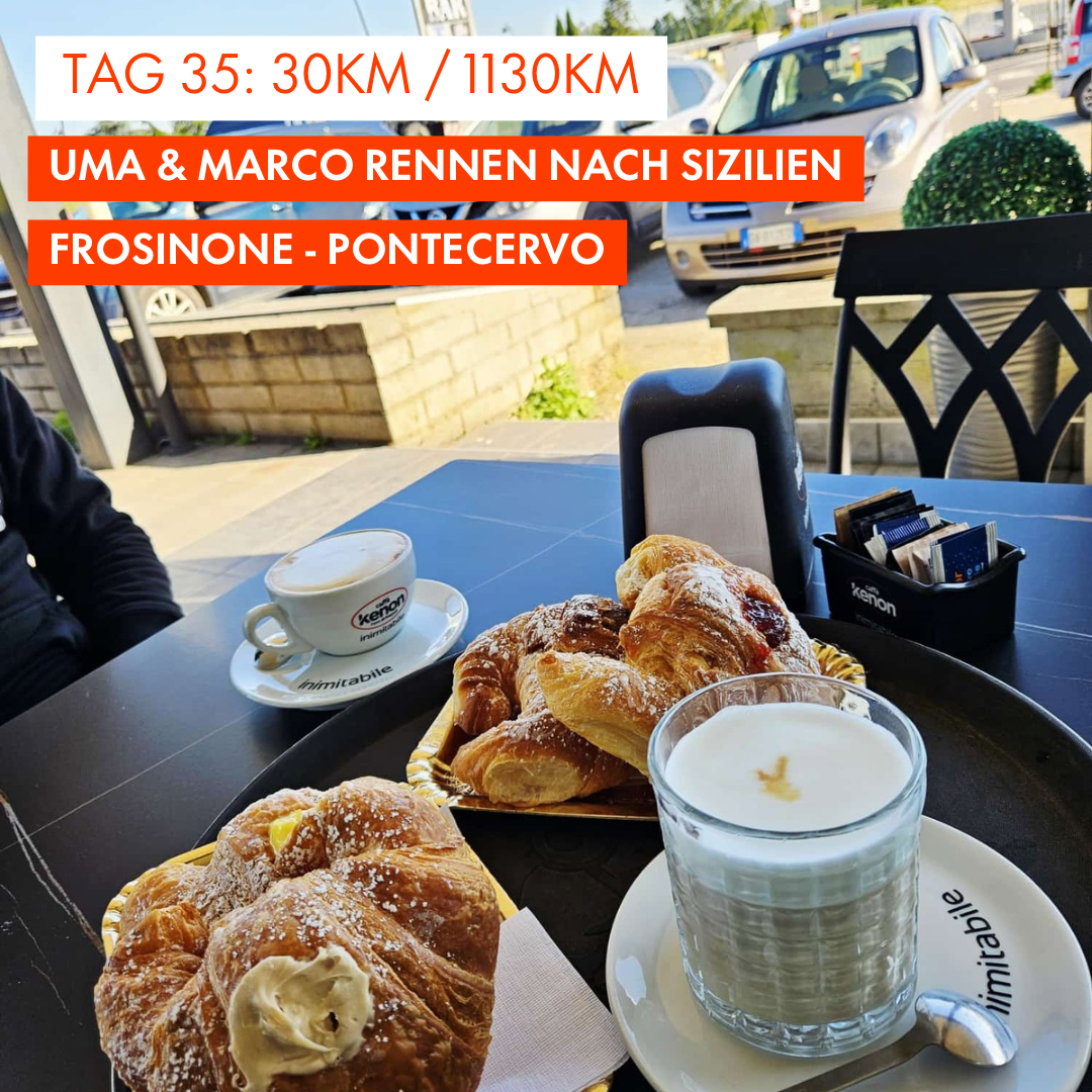 Tag 35: Amunì compà, Uma & Marco rennen nach Sizilien!: 30km von Frosinone nach Pontecorvo